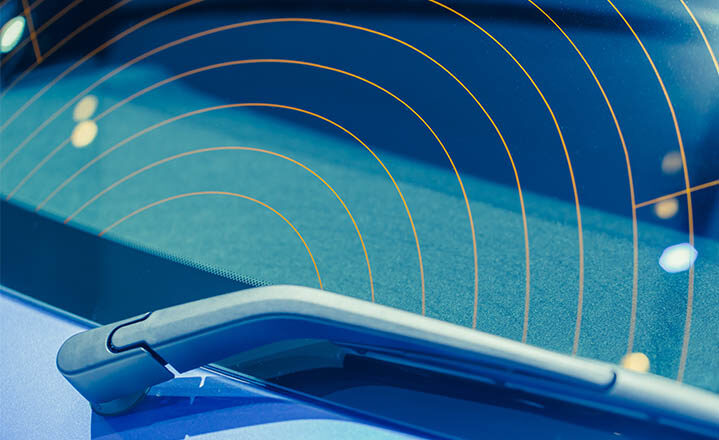 car rear glass windshield with anti fog glass warm electric wire